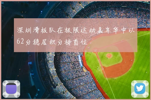 深圳滑板队在极限运动嘉年华中以62分稳居积分榜首位